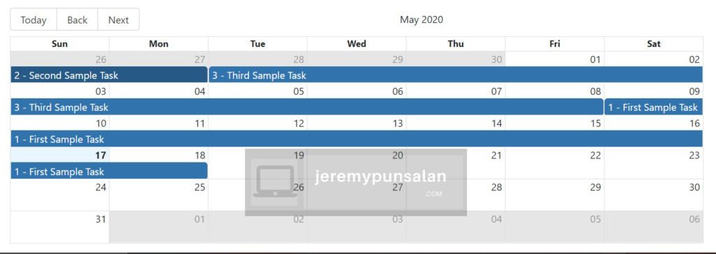 Calendar View